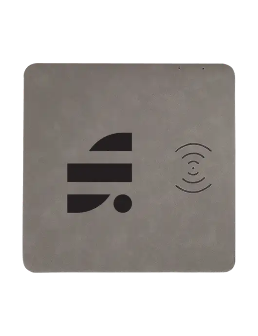 Grey Laserable Leatherette Phone Charging Mat w/SuretyBonds.com Icon Logo