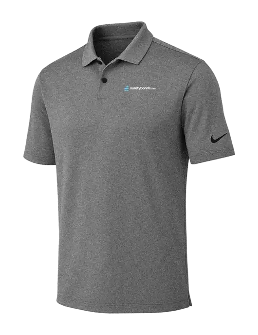 Nike Dark Grey Heather Dri-FIT Vapor Polo w/SuretyBonds.com Logo