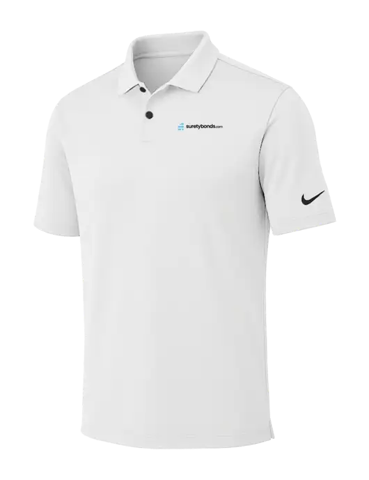 Nike White Dri-FIT Vapor Polo w/SuretyBonds.com Logo