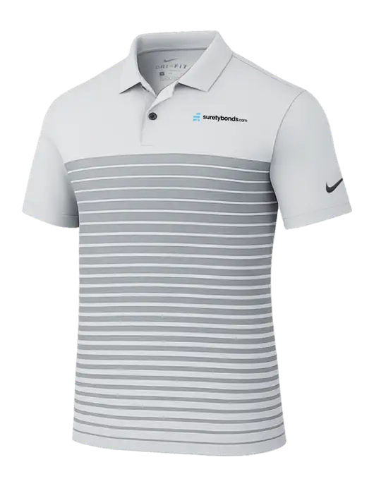 Nike Light Grey Dri-FIT Vapor Block Polo w/SuretyBonds.com Logo