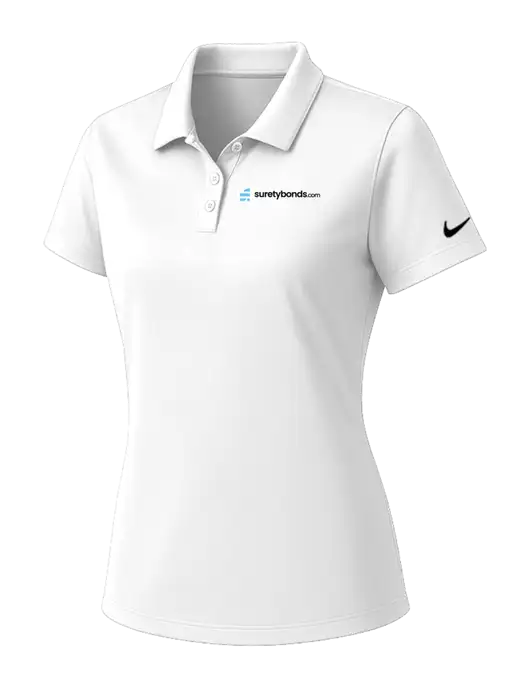 Nike Womens White Dry Essential Solid Polo w/SuretyBonds.com Logo