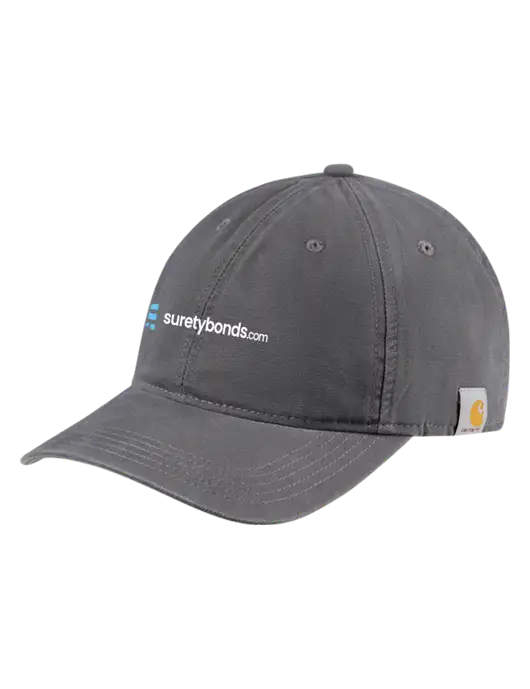 Carhartt Dark Grey Cotton Canvas Cap w/SuretyBonds.com Logo