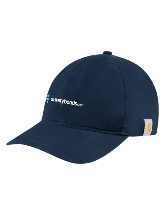 Carhartt Navy Cotton Canvas Cap w/SuretyBonds.com Logo
