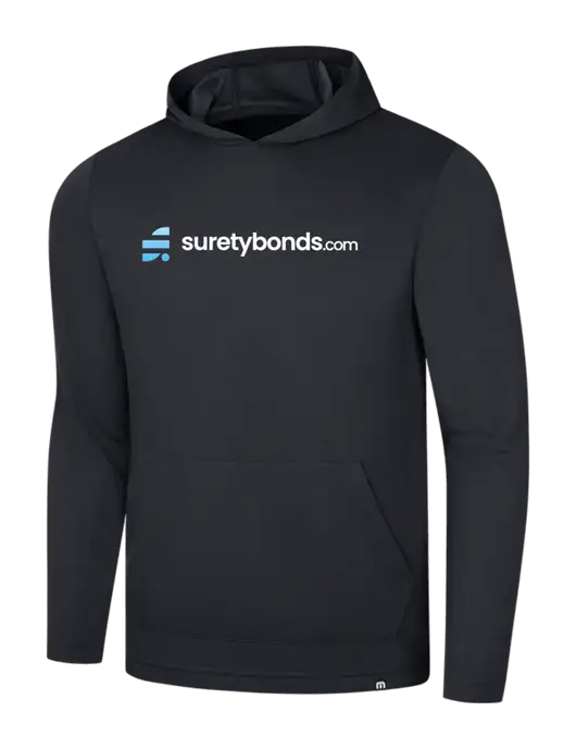 TravisMathew Black Coveside Hoodie w/SuretyBonds.com Logo