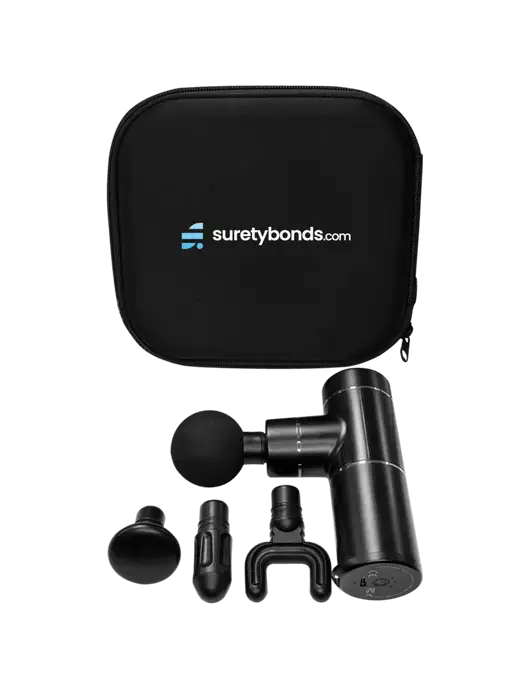 Muscle Revive Handled Massage Gun w/SuretyBonds.com Logo
