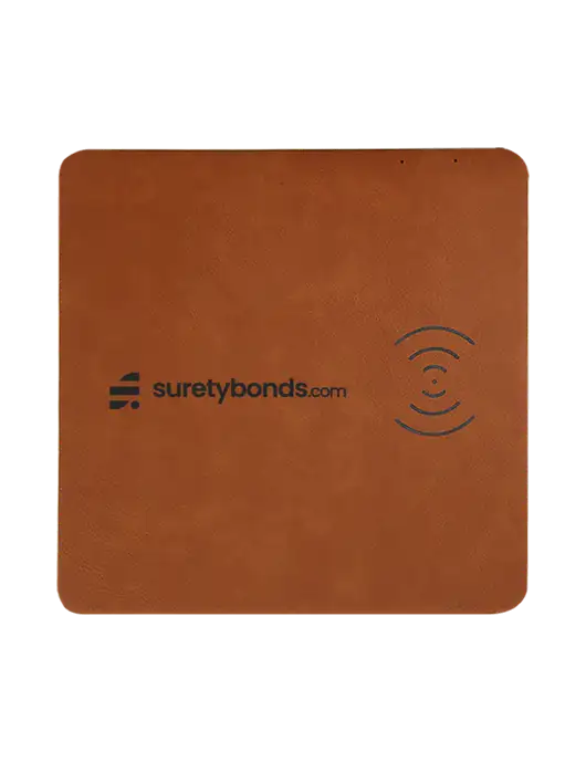 Rawhide Laserable Leatherette Phone Charging Mat w/SuretyBonds.com Logo