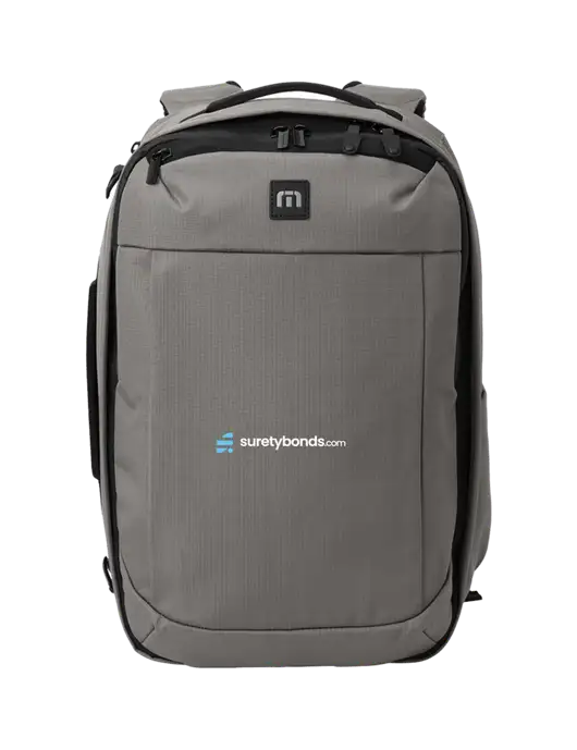 TravisMathew Medium Grey Convertible Backpack w/SuretyBonds.com Logo