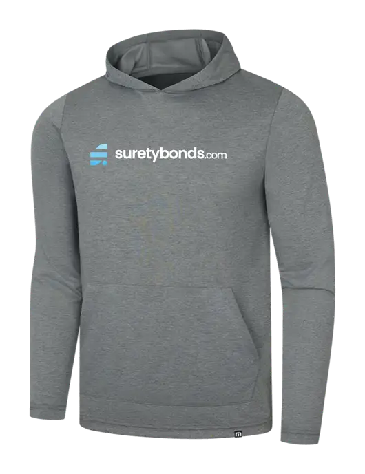 TravisMathew Dark Grey Heather Coveside Hoodie w/SuretyBonds.com Logo