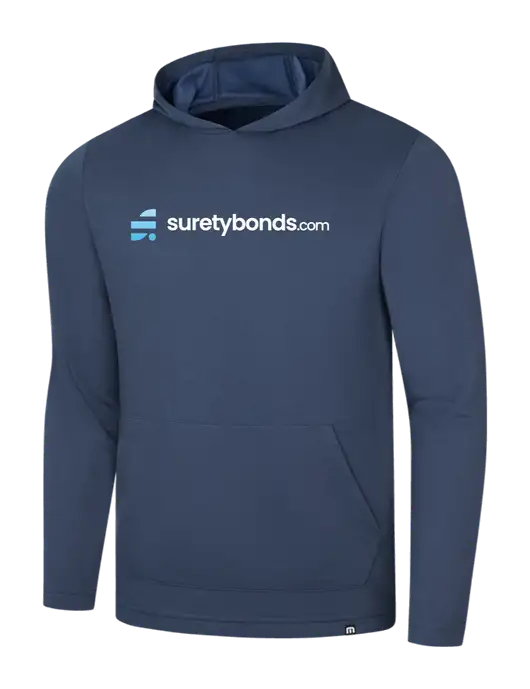 TravisMathew Navy Coveside Hoodie w/SuretyBonds.com Logo