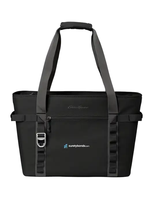 Eddie Bauer Black/Medium Grey Max Cool Tote Cooler  w/SuretyBonds.com Logo
