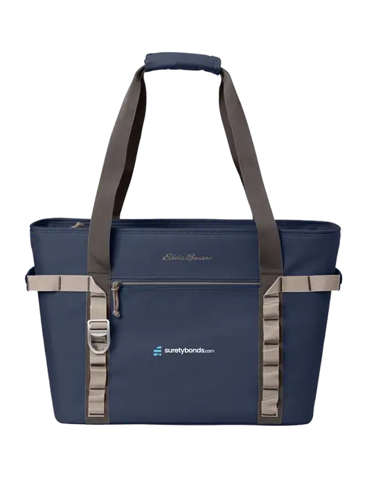 Eddie Bauer Navy Max Cool Tote Cooler  w/SuretyBonds.com Logo