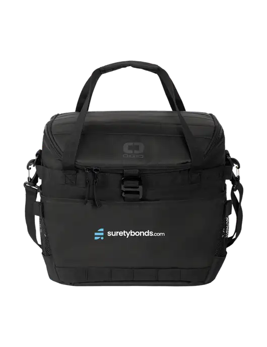 OGIO Black Sprint 24-Pack Cooler w/SuretyBonds.com Logo