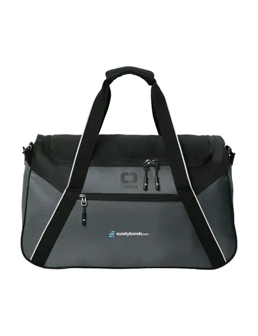 OGIO Dark Medium Grey/Black Inception Duffel w/SuretyBonds.com Logo