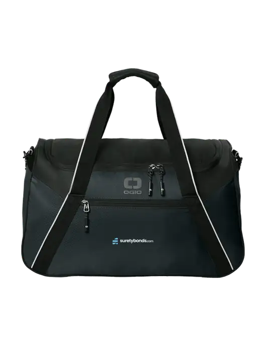 OGIO Black Inception Duffel w/SuretyBonds.com Logo