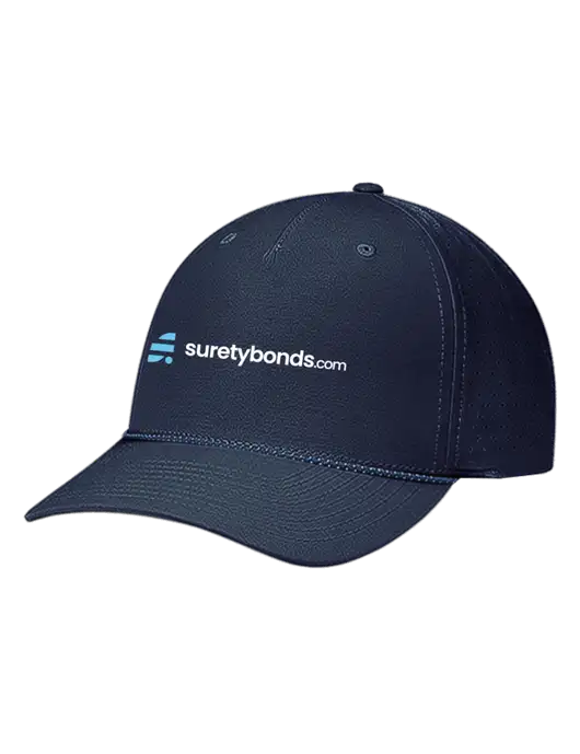 Richardson Laser Perf Performance Dark Navy/Navy-Grey-Blue Rope Cap w/SuretyBonds.com Logo