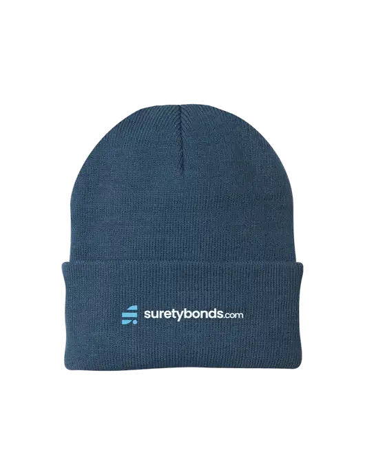 Dark Slate Knit Cap w/SuretyBonds.com Logo