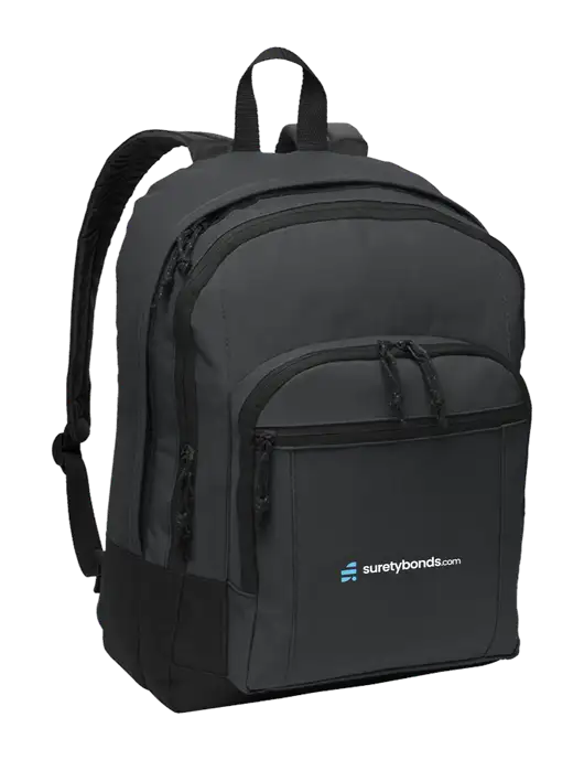 Dark Grey Essential Backpack w/SuretyBonds.com Logo