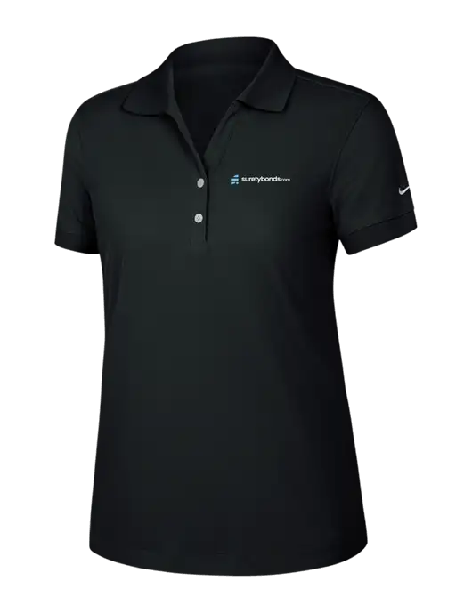 Nike Womens Dri-FIT Classic Black Polo w/SuretyBonds.com Logo