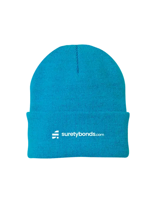 Sapphire Blue Knit Cap w/SuretyBonds.com Logo