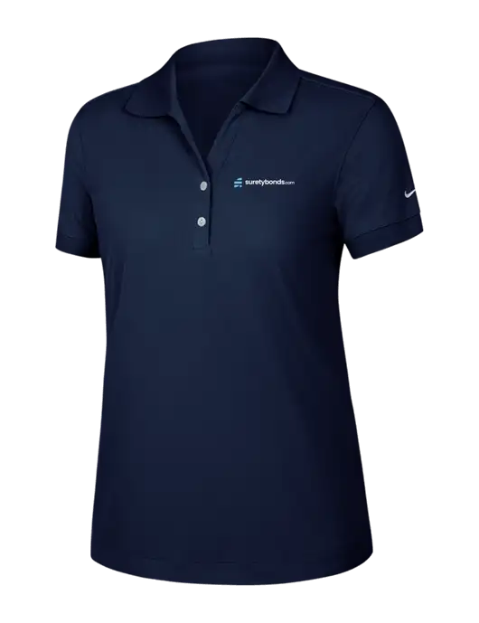Nike Womens Dri-FIT Classic Dark Navy Polo w/SuretyBonds.com Logo