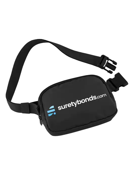 AeroLOFT Anywhere Black Belt Bag w/SuretyBonds.com Logo
