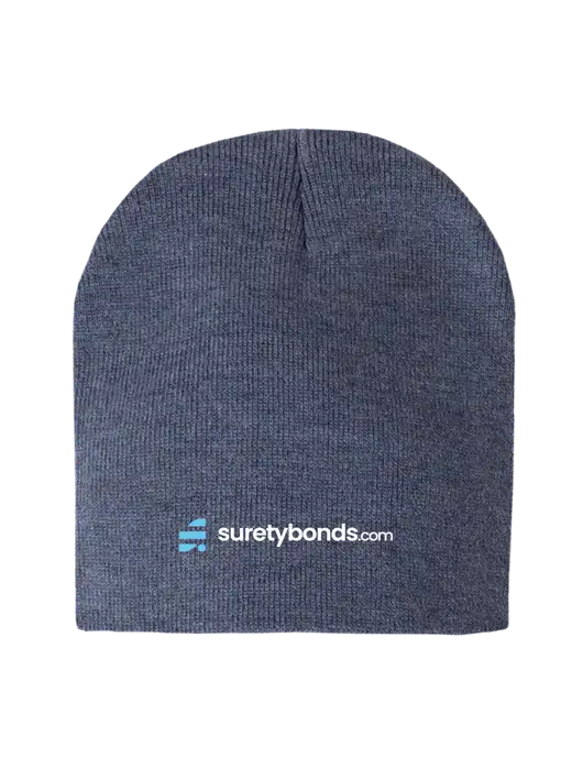 Navy Heather Element Knit Beanie w/SuretyBonds.com Logo