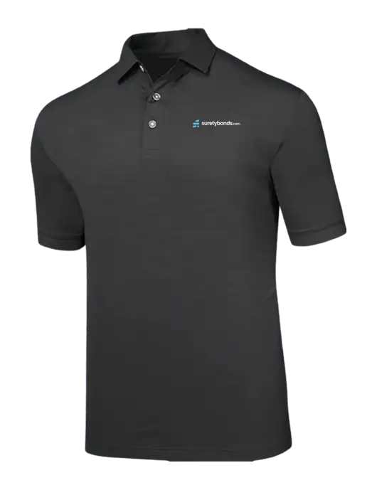 Callaway Black Fashion Tonal Polo w/SuretyBonds.com Logo