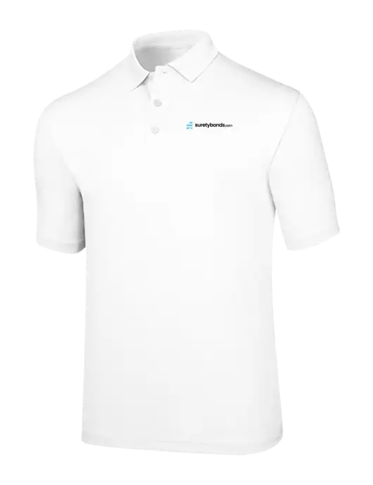 Callaway Opti-Dri White Chev Polo w/SuretyBonds.com Logo
