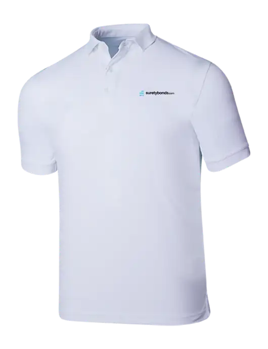 Callaway Ottoman Bright White Polo w/SuretyBonds.com Logo