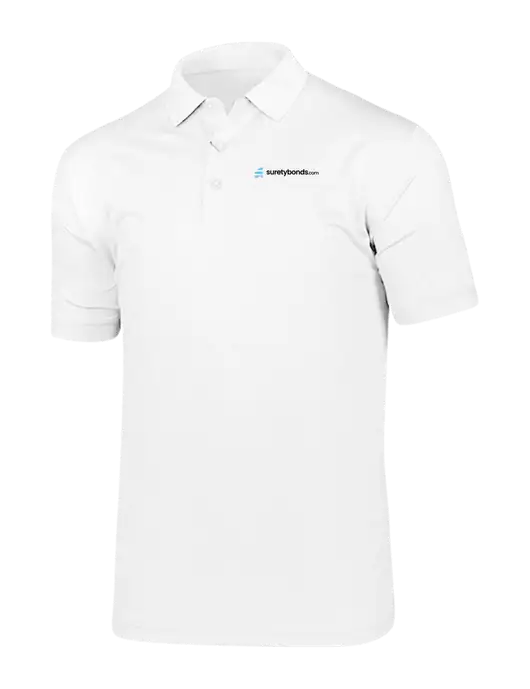 Callaway Vibrant Bright White Ventilated Polo w/SuretyBonds.com Logo
