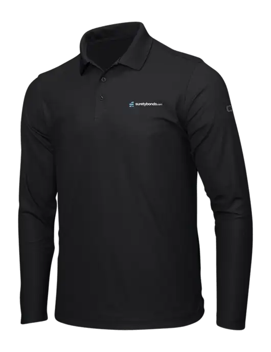 OGIO Blacktop Caliber 2.0 Long Sleeve Polo w/SuretyBonds.com Logo