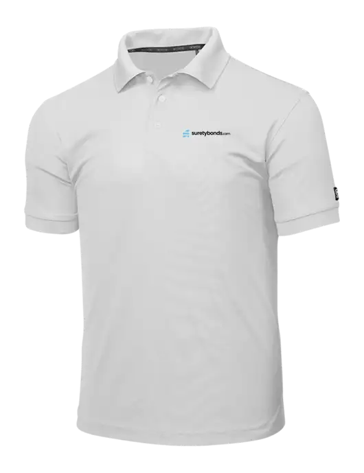 OGIO Bright White Caliber 2.0 Polo w/SuretyBonds.com Logo