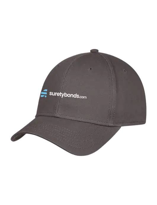 Charcoal Structured Cap Hook & Loop w/SuretyBonds.com Logo
