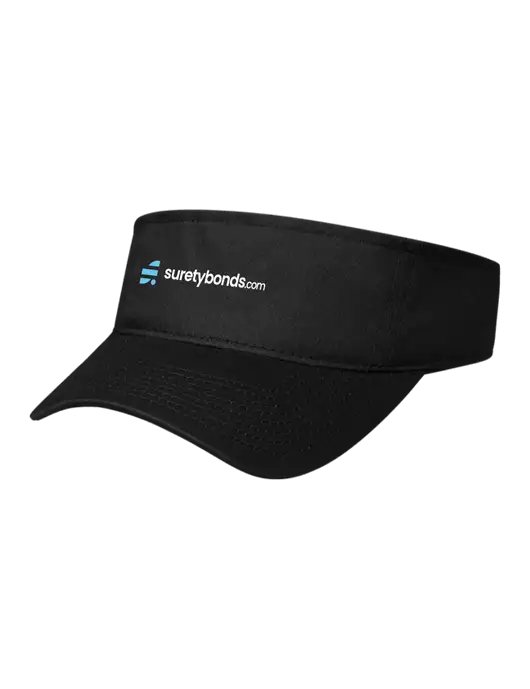 Black Cap Visor w/SuretyBonds.com Logo