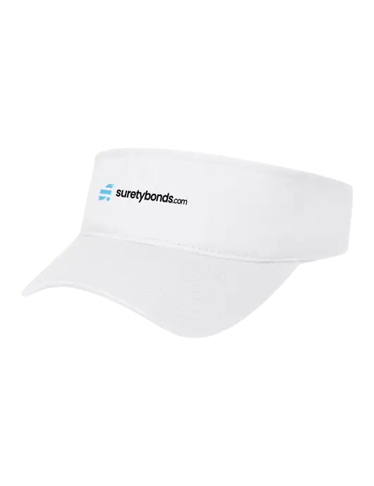 White Cap Visor w/SuretyBonds.com Logo
