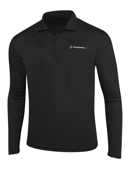 Black PosiCharge Competitor 1/4 Zip Pullover w/SuretyBonds.com Logo