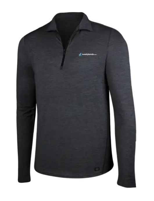 OGIO Blacktop Heather Endurance Force 1/4 Zip w/SuretyBonds.com Logo