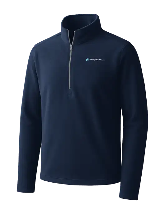 Navy Microfleece 1/2 Zip Pullover w/SuretyBonds.com Logo