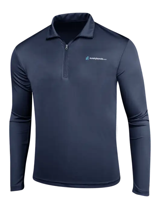 Navy PosiCharge Competitor 1/4 Zip Pullover w/SuretyBonds.com Logo