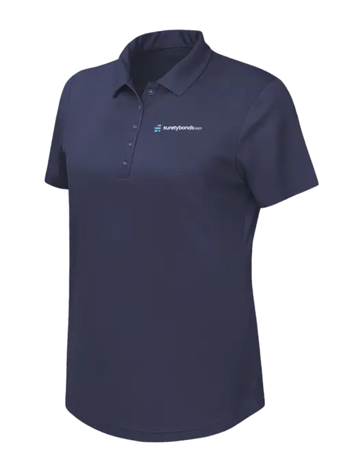 Callaway Womens Birdseye Navy Polo w/SuretyBonds.com Logo