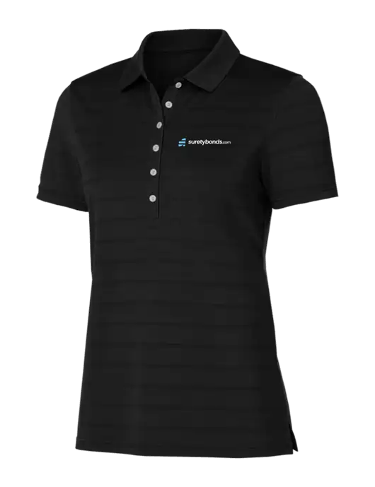 Callaway Womens Black Ventilated Polo w/SuretyBonds.com Logo