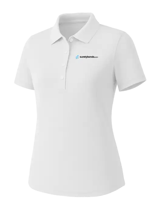 Callaway Womens Core Bright White Performance Polo w/SuretyBonds.com Logo