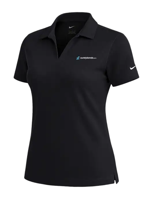 NIKE Black Womens Dri-Fit Micro Pique Polo w/SuretyBonds.com Logo