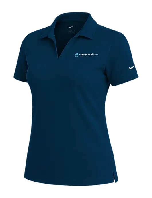 NIKE Navy Womens Dri-Fit Micro Pique Polo w/SuretyBonds.com Logo