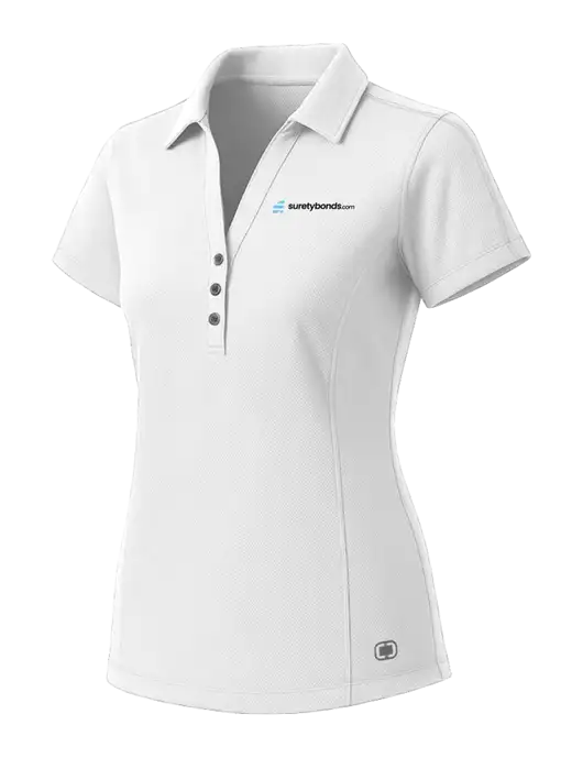 OGIO Womens White ONYX Polo w/SuretyBonds.com Logo
