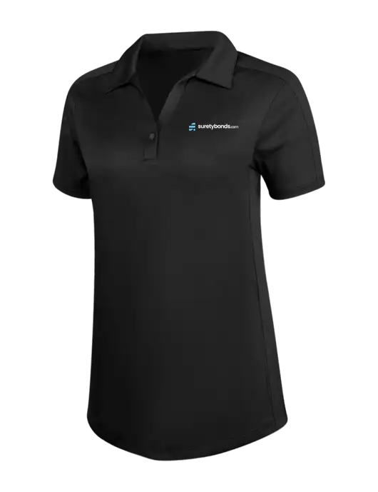 Womens Black Diamond Jacquard Polo w/SuretyBonds.com Logo