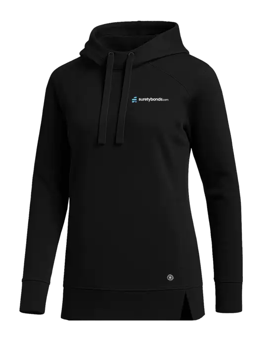 OGIO Black Womens Luuma Pullover Fleece Hoodie w/SuretyBonds.com Logo