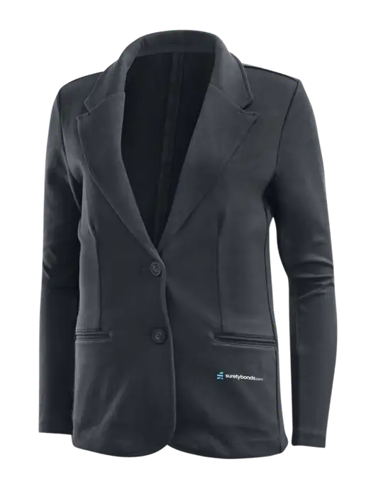 Charcoal Grey Womens Knit Blazer w/SuretyBonds.com Logo