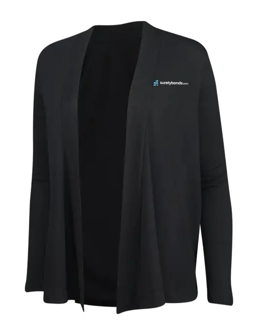 Black Womens Concept Cardigan w/SuretyBonds.com Logo