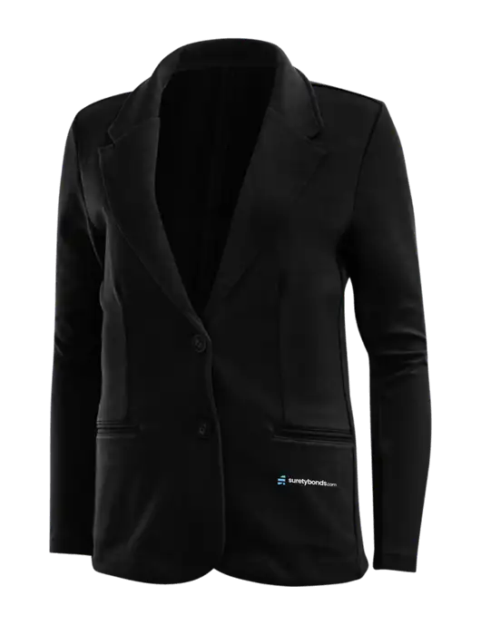 Black Womens Knit Blazer w/SuretyBonds.com Logo